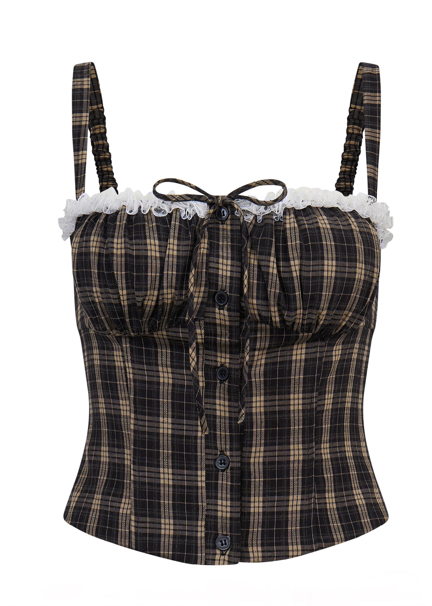 Prepster Plaid Top - in Mocha