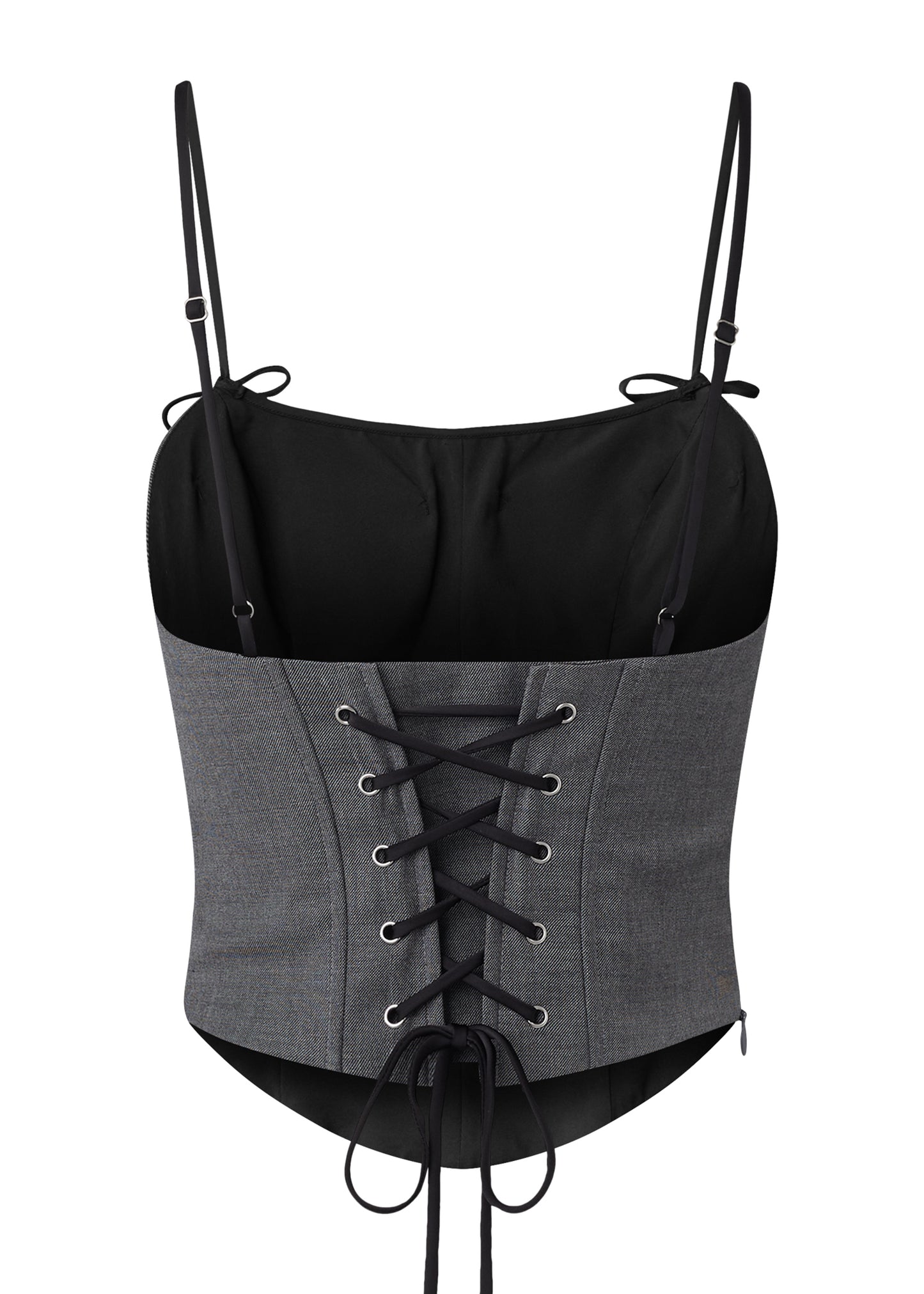 Tailored Corset in Charcoal
