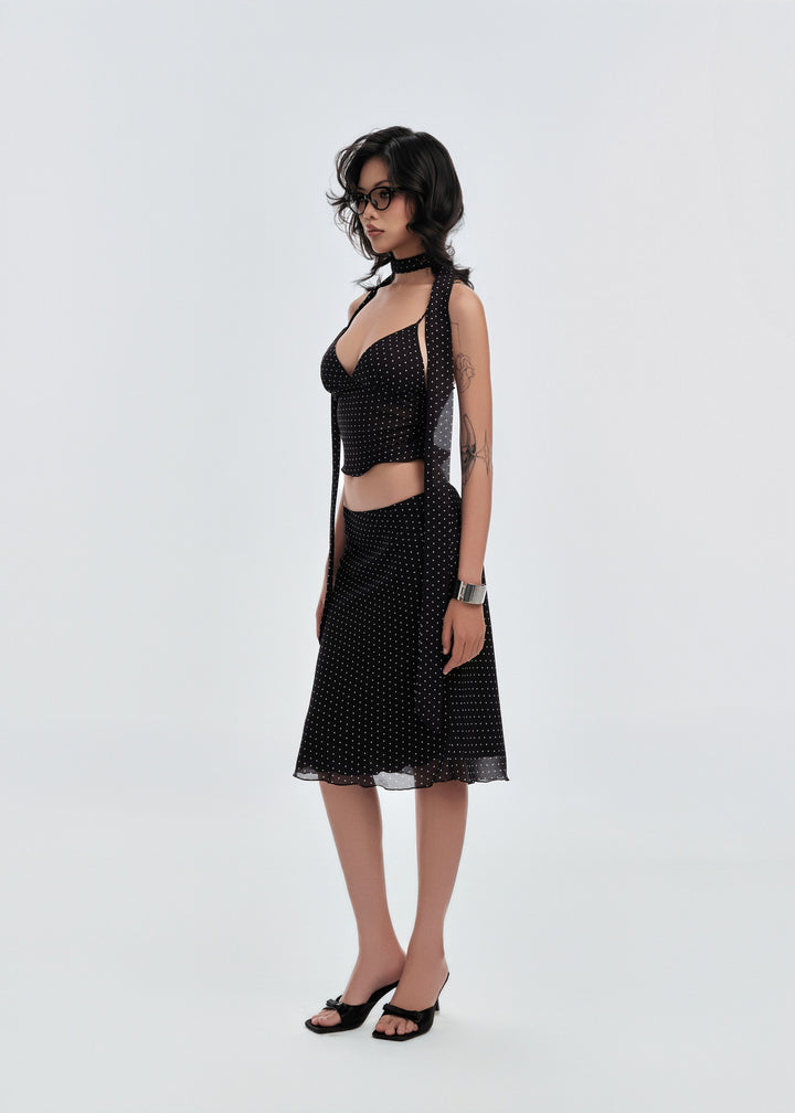 Monodot Midi Skirt