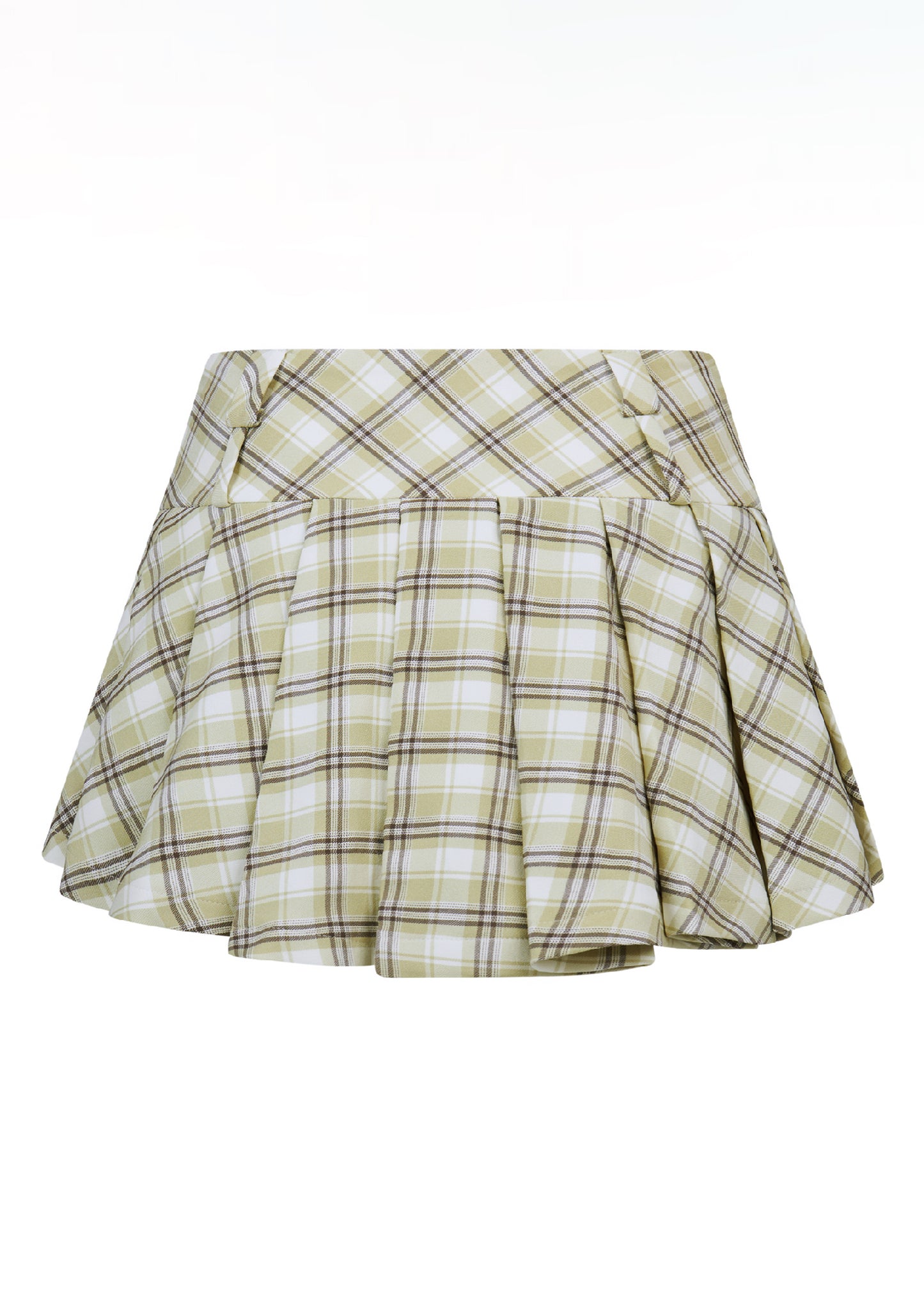 Prepster Pleated Skort - in Olive