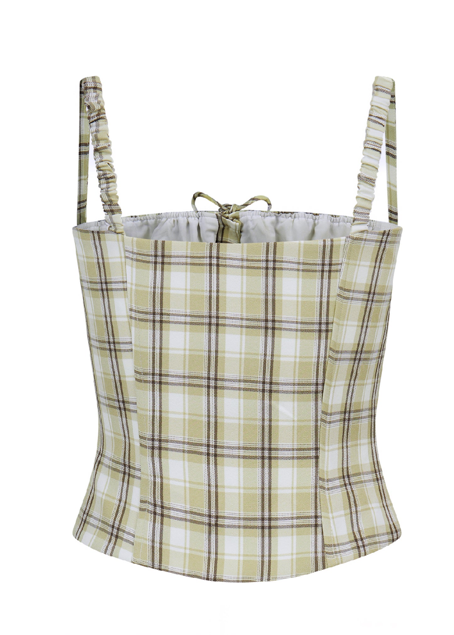 Prepster Plaid Top - in Olive