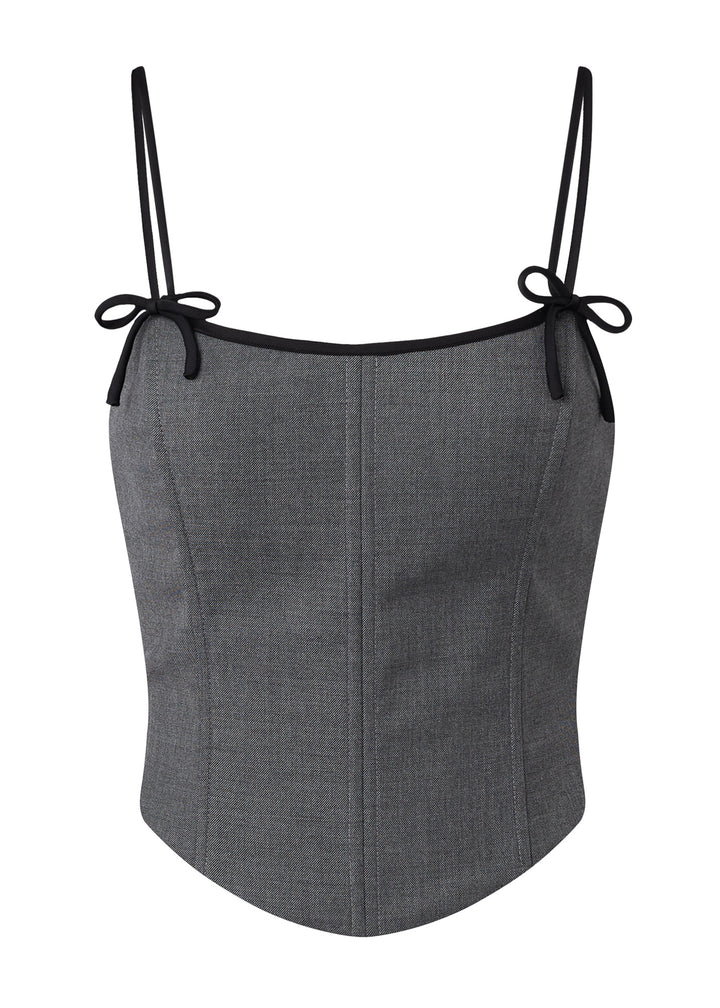 Tailored Corset in Charcoal