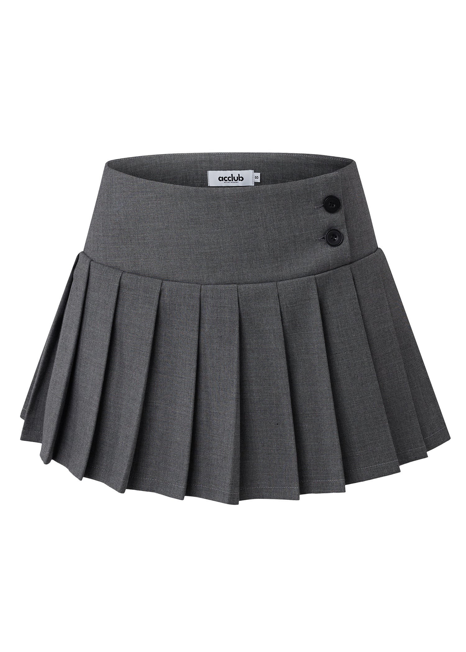 Grey pleated skirt 6 inch hotsell