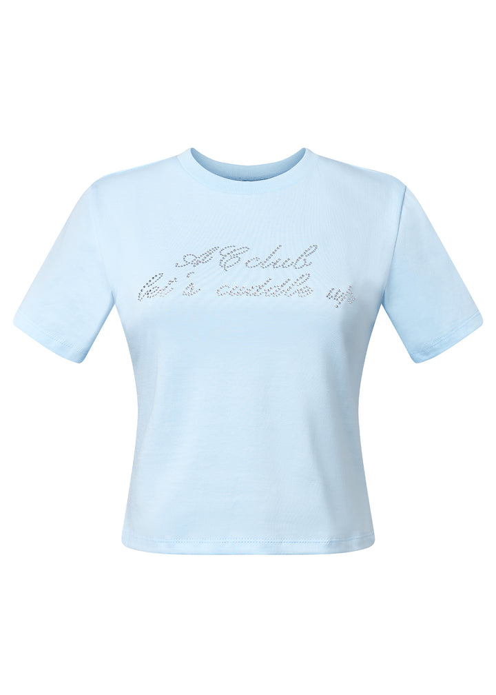 Let's cuddle up Baby Tee in Blue