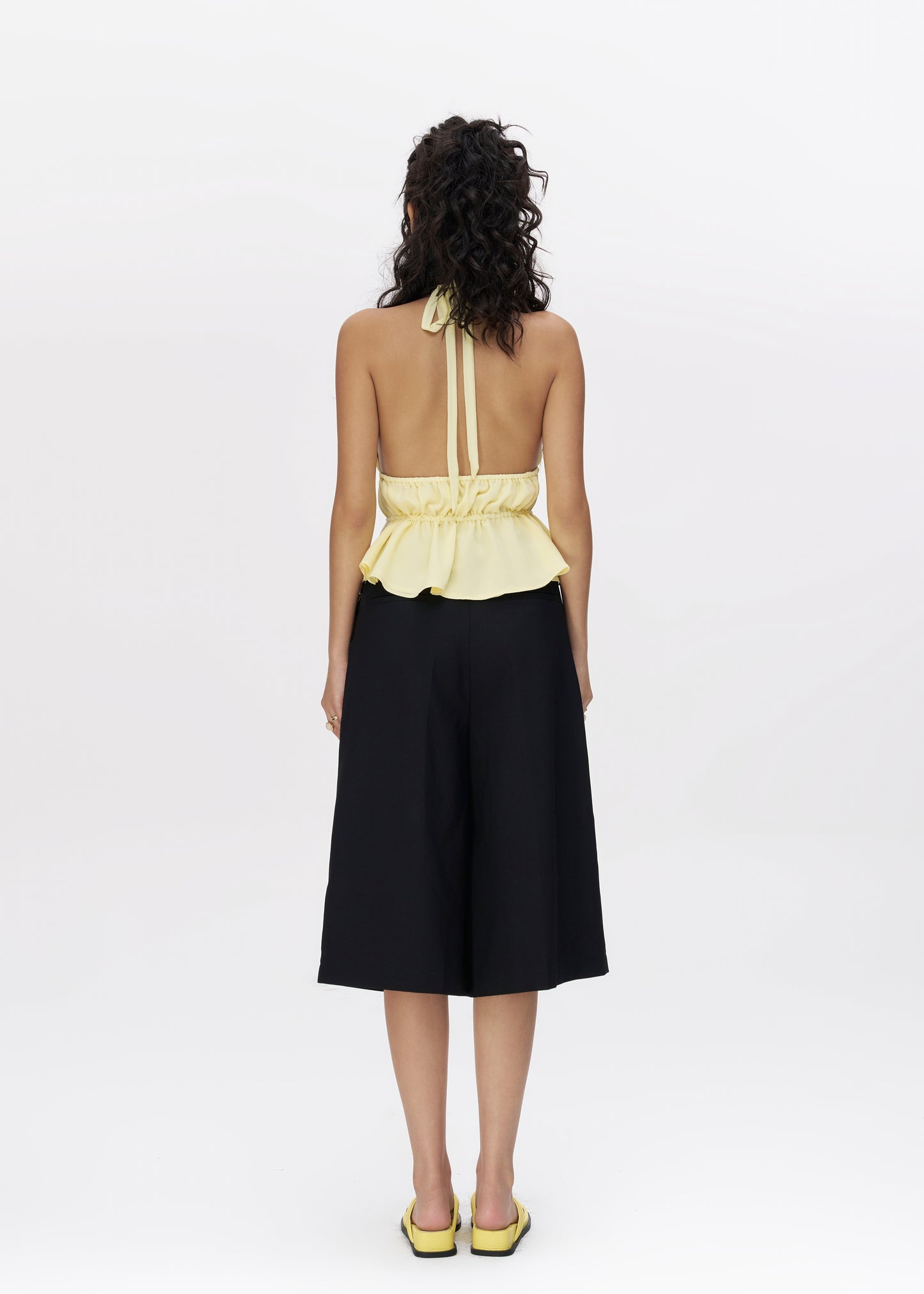 Ivy Culotte Shorts - in Black