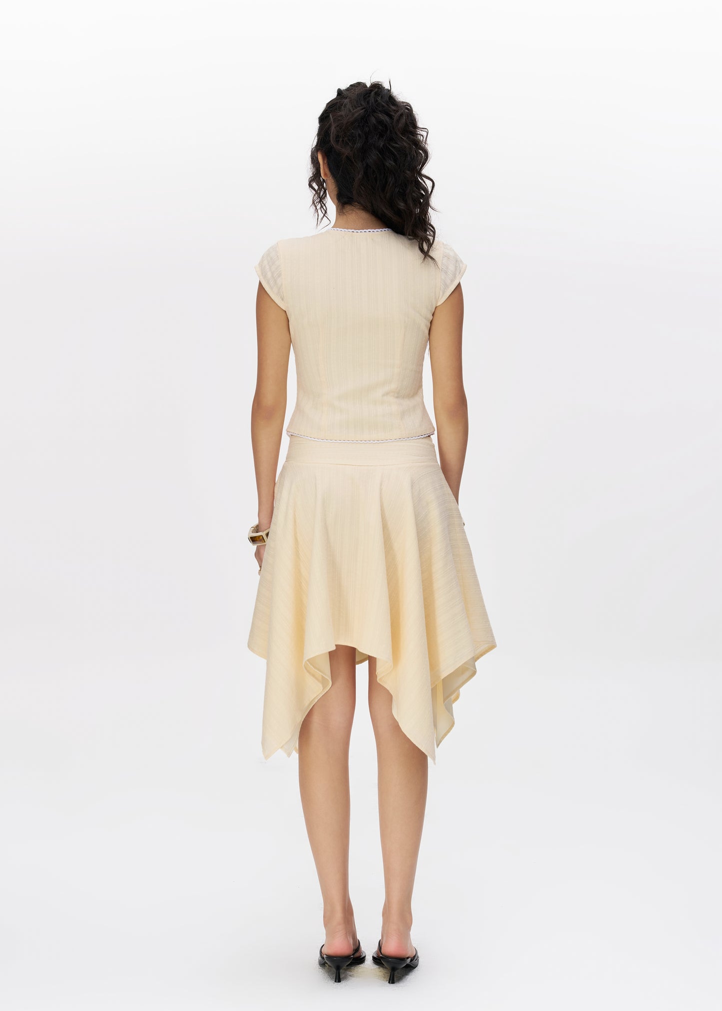 Solar Midi Skirt - in Cream